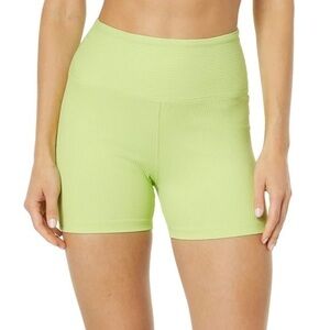 Year of Ours Women's High-Waist Biker Volley Shorts Pistachio Green Size M